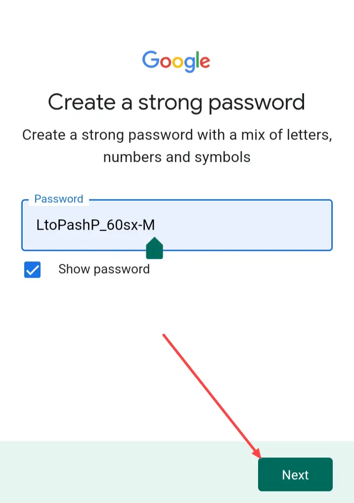 Google Password 