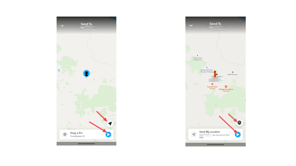 Current location and live location